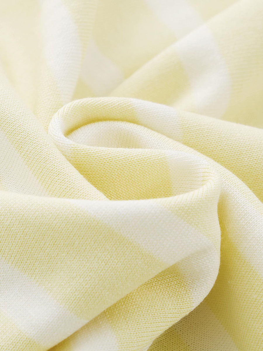 COMOBOCA Women's Stripe Round Neck Knit Sweater