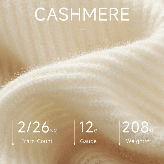 COMOBOCA 100% Cashmere Women's Ribbed Crochet Lace Cuffs Sweater