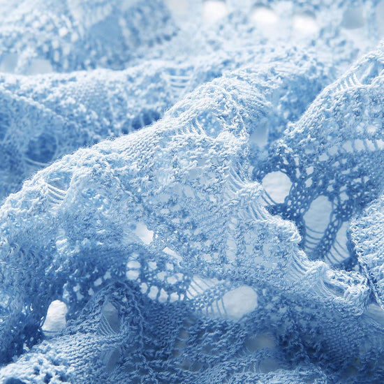 COMOBOCA Women's Tie-Front Lace Knit Shawl