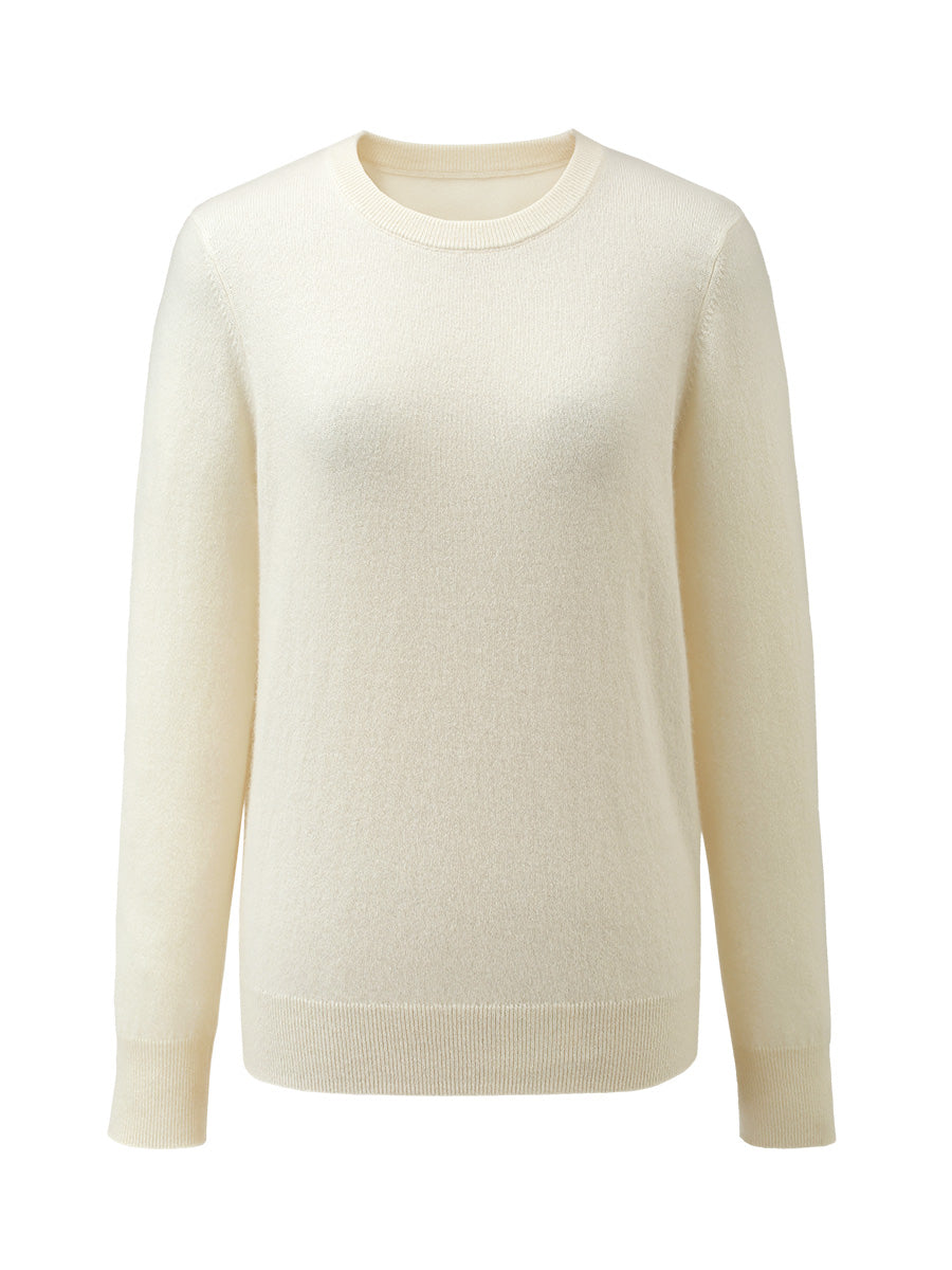 COMOBOCA 100% Cashmere Women's Round Neck Sweater