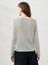 COMOBOCA Women's Striped Knit Pullover Sweater