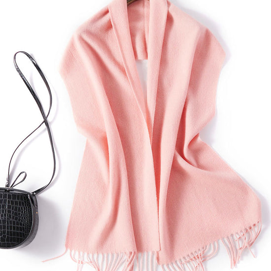 COMOBOCA 100% Wool Fringe Versatile Scarf