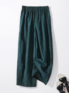COMOBOCA Teal 100% Mulberry Silk Women's Reversible High Waist Pants