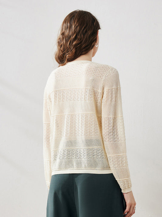 COMOBOCA Women's Stylish Textured Knit Sweater