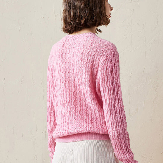 COMOBOCA 100% Cashmere Women's Classic Cable Knit Sweater