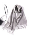 COMOBOCA 100% Wool Fringe Versatile Scarf