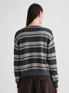 COMOBOCA 100% Cashmere Women's Fair Isle Knit Cardigan