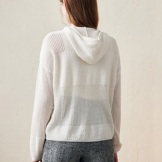 COMOBOCA 100% Wool Women's Sweater Extra Size Knit Hoodie