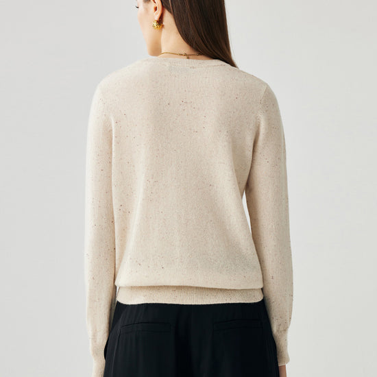 COMOBOCA 100% Cashmere Women's Round Neck Sweater