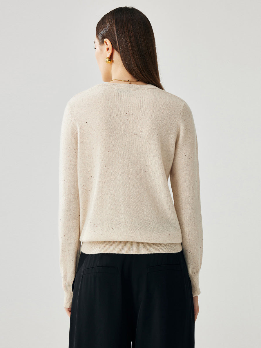 COMOBOCA 100% Cashmere Women's Round Neck Sweater