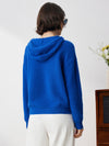 COMOBOCA 100% Cashmere Women's Textured Knit Pocket Hoodie