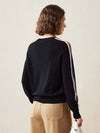 COMOBOCA 100% Cashmere Women's Colorful Side Stripes Knit Sweater