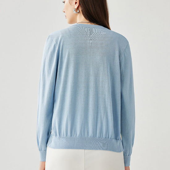 COMOBOCA Women's Floral Ribbed Button-Up Cardigan