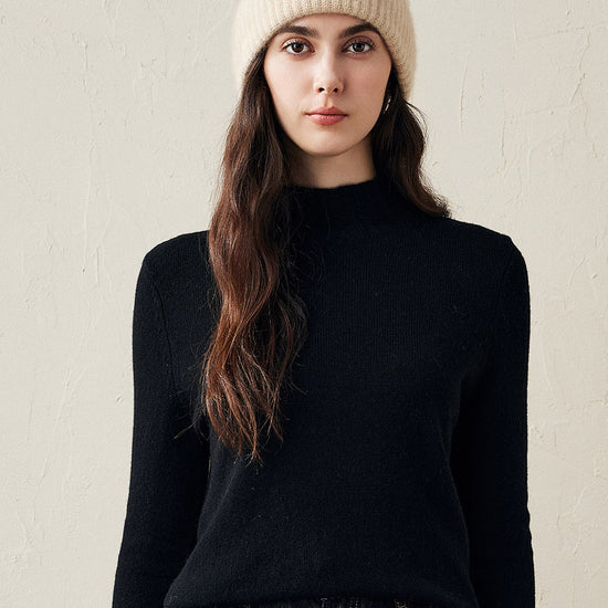 COMOBOCA 100% Cashmere Soft Knit Ribbed Beanie