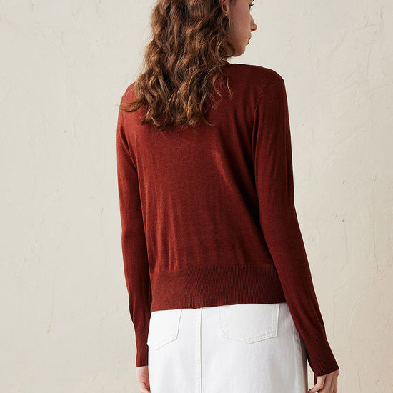 COMOBOCA Women's Classic Ribbed Button Up Cardigan