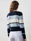 COMOBOCA Women's Striped Color Block Sweater