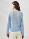 COMOBOCA Women's Striped Knit Pullover Sweater
