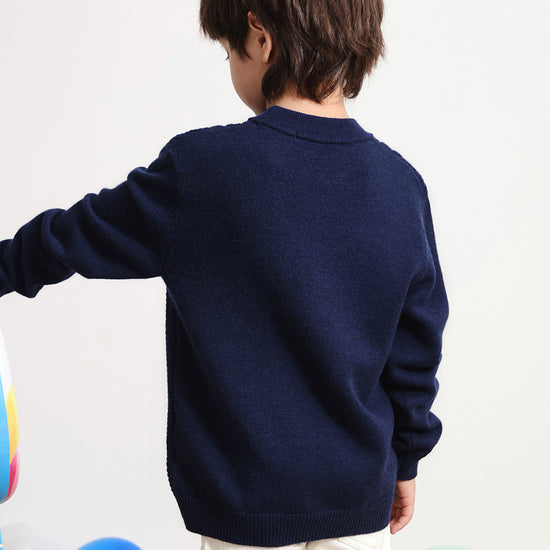 COMOBOCA 100% Wool Kids' Round Neck Sweater
