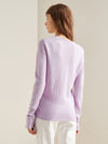 COMOBOCA 100% Cashmere Women's Round Neck Knit Sweater