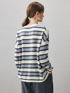 COMOBOCA 100% Cashmere Women's Striped Knit Sweater
