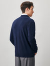 COMOBOCA 100% Cashmere Men's Half Zip Mock Neck Sweater