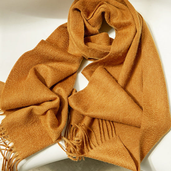COMOBOCA 100% Wool Fringe Versatile Scarf