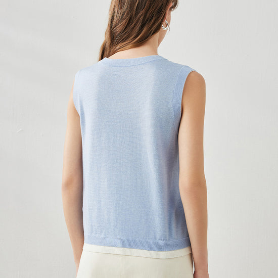 COMOBOCA Women's Faux Layered Look Tank Top