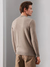 COMOBOCA 100% Cashmere Men's Ribbed Mock Neck Sweater