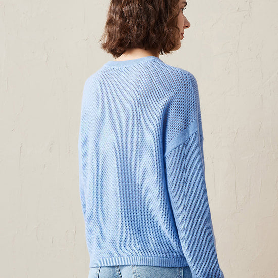 COMOBOCA 100% Cashmere Women's Breathable Mesh Sweater
