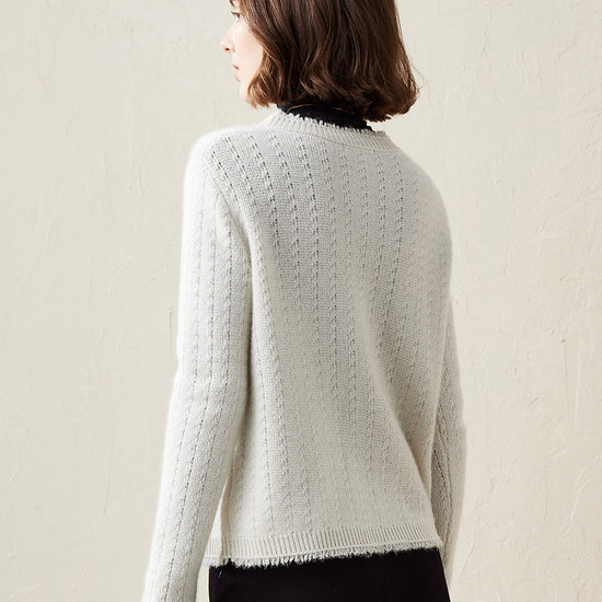 COMOBOCA 100% Cashmere Women's Knit Button Down Cardigan