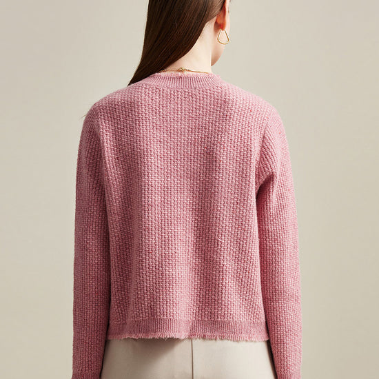 COMOBOCA 100% Cashmere Women's Knit Cardigan with Front Pockets