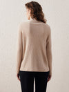 COMOBOCA 100% Wool Women's All-in-One Knit Turtleneck Sweater