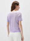 COMOBOCA Women's Sheer Floral Lace Knit T-Shirt