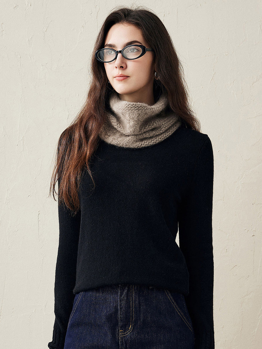 COMOBOCA 100% Cashmere Cozy Knit Cowl Neck Warmer