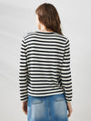 COMOBOCA Women's Striped Long Sleeve V-Neck T-Shirt