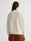 COMOBOCA 100% Cashmere Women's Double Zip Knit Cardigan