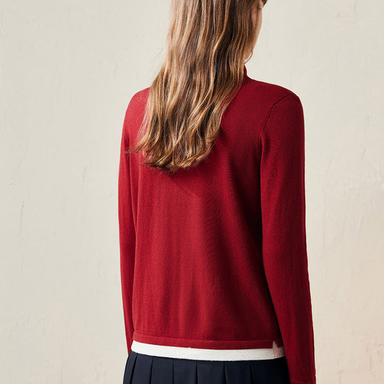 COMOBOCA 100% Wool Women's Lightweight Turtleneck Sweater