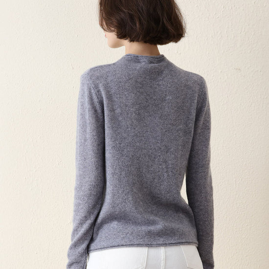 COMOBOCA 100% Cashmere Women's Round Neck Knit sweater