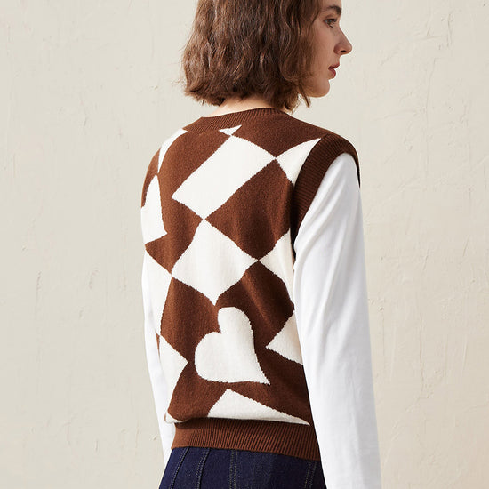 COMOBOCA 100% Cashmere Women's Vintage Inspired Knit Vest