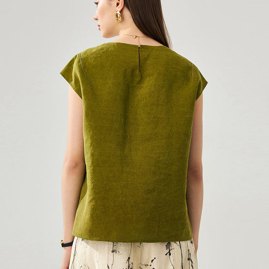 COMOBOCA 100% Mulberry Silk Women's Double Sided T-Shirt