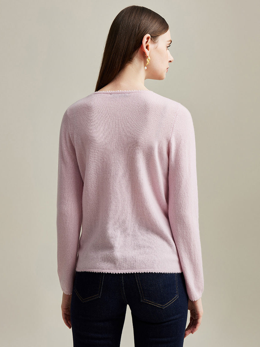 COMOBOCA 100% Cashmere Women's Knit Pullover Sweater