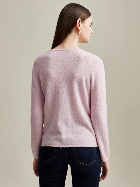 COMOBOCA 100% Cashmere Women's Knit Pullover Sweater