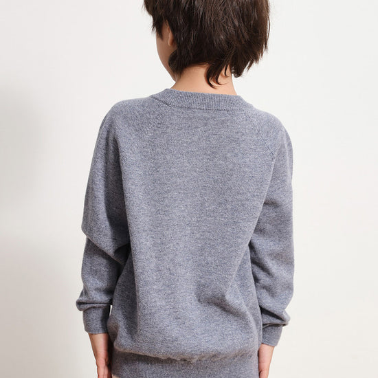 COMOBOCA 100% Wool Kids' Round Neck Intarsia Sweater
