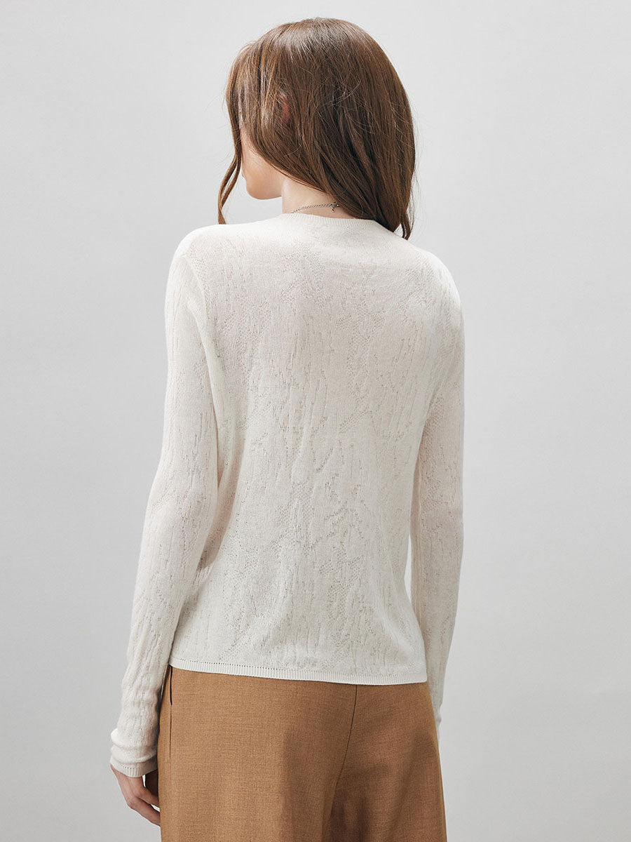 COMOBOCA Women's Round Neck Knit Sweater