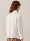 COMOBOCA 100% Wool Elegant Sleeveless Button-Up Vest