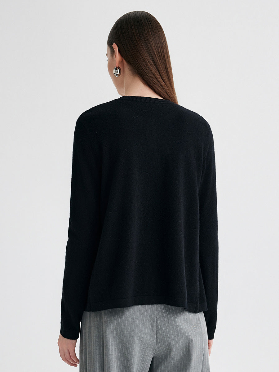 COMOBOCA 100% Cashmere Women's Button-Up Cardigan