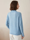 COMOBOCA 100% Cashmere Women's Turtleneck Knit Sweater