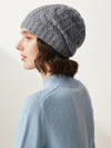 COMOBOCA 100% Cashmere Classic Cable Knit Beanie