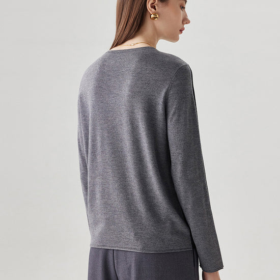 COMOBOCA Women's Reversible Color-Blocked Knit Sweater