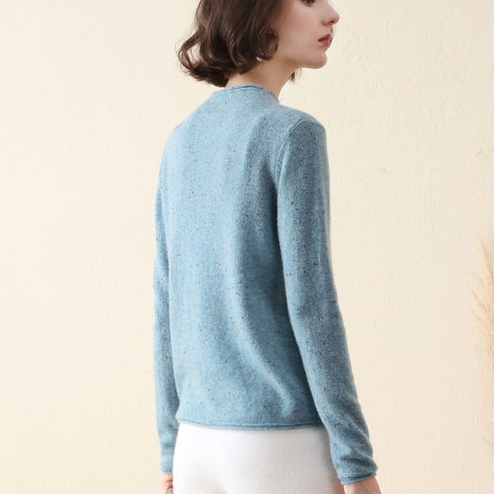 COMOBOCA 100% Cashmere Women's Round Neck Knit sweater